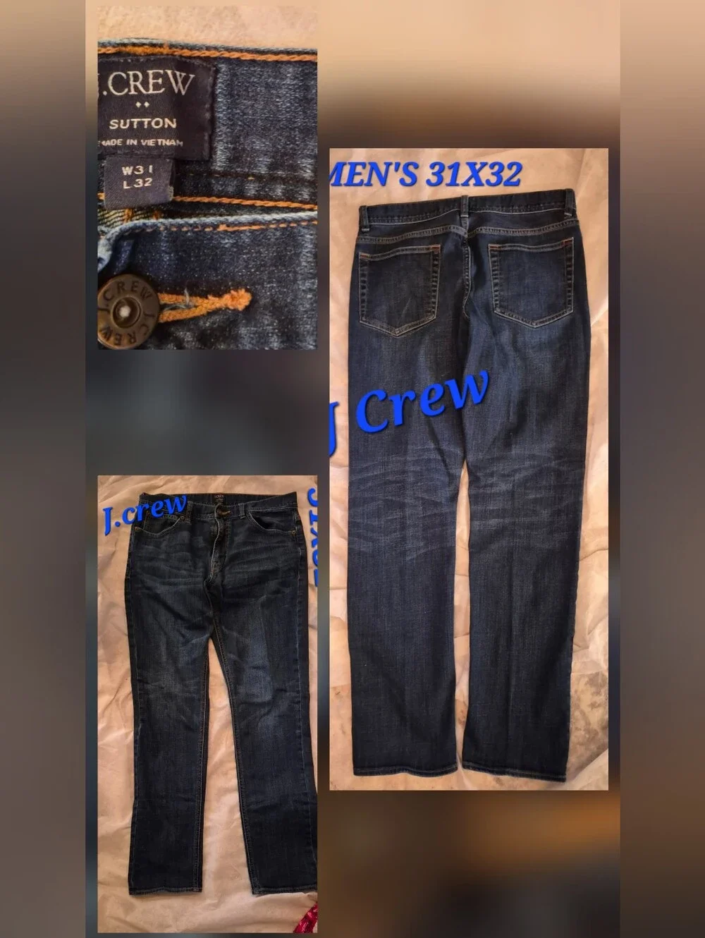 J. Crew Men’s Dark Indigo Straight Jeans
